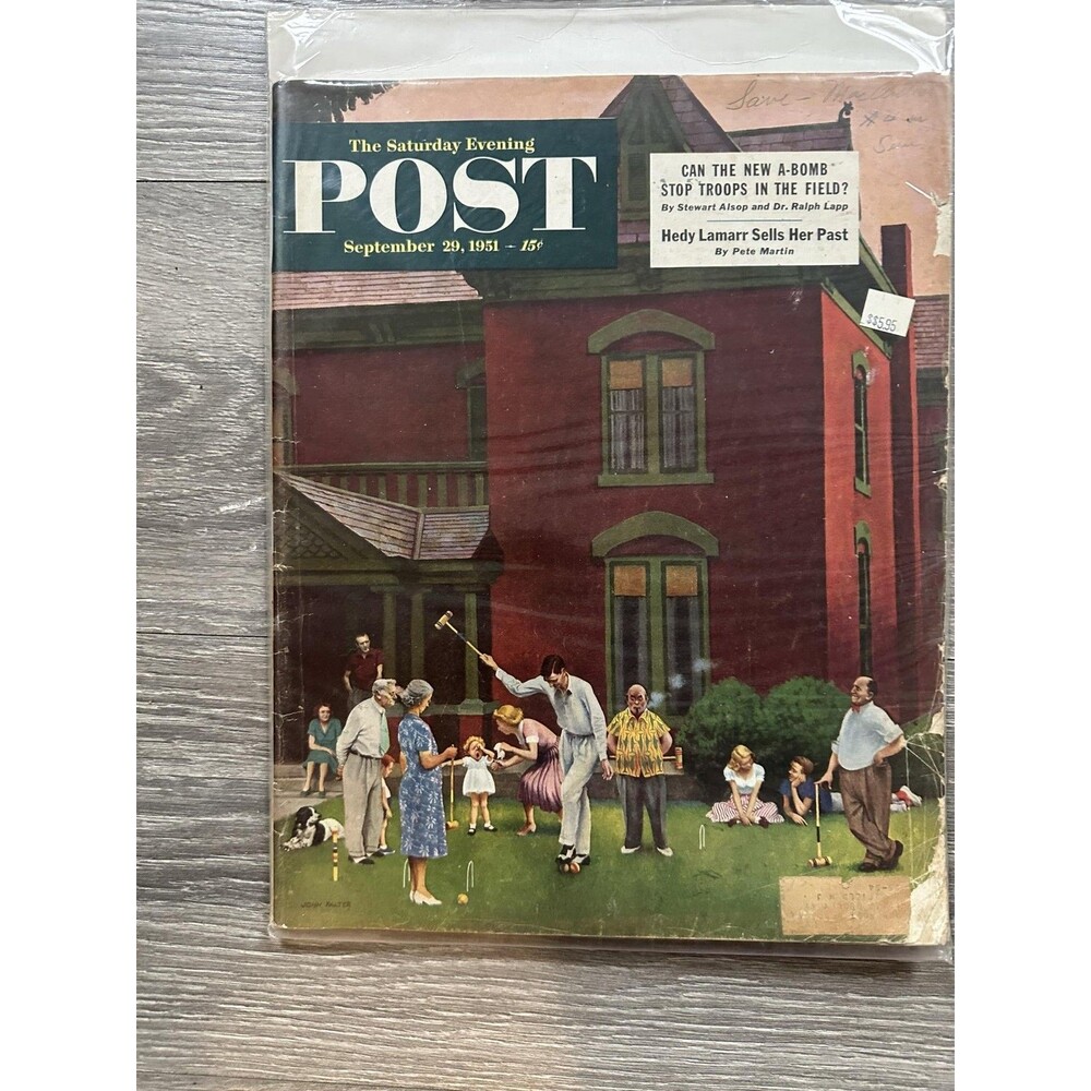 Saturday Evening Post September 29 1951 Color Magazine Softcover Illustrated